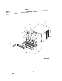 03 - Cabinet Front And Wrapper parts for Frigidaire Air Conditioner FAC089L7A2 from AppliancePartsPros.com