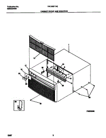 02 - Cabinet Front And Wrapper parts for Frigidaire Air Conditioner FAC066F7A2 from AppliancePartsPros.com