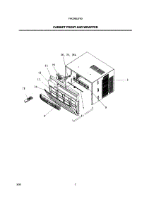 03 - Cabinet Front And Wrapper parts for Frigidaire Air Conditioner FAC085J7A3 from AppliancePartsPros.com