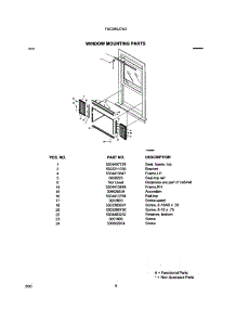 11 - Window Mounting Parts parts for Frigidaire Air Conditioner FAC085J7A3 from AppliancePartsPros.com