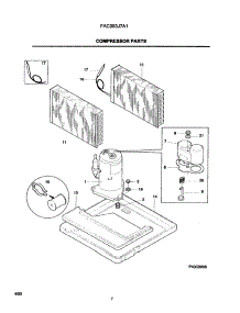 08 - Compressor parts for Frigidaire Air Conditioner FAC053J7A1 from AppliancePartsPros.com