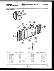 06 - Window Mounting Parts parts for Frigidaire Air Conditioner FAC066P7B1 from AppliancePartsPros.com
