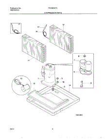 09 - System / Compressor parts for Frigidaire Air Conditioner FAC083K7A2 from AppliancePartsPros.com