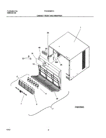 03 - Cabinet Front And Wrapper parts for Frigidaire Air Conditioner FAC083M7A1 from AppliancePartsPros.com