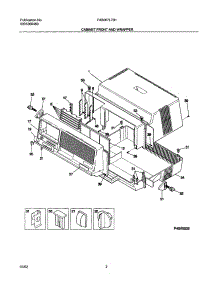 03 - Cabinet Front And Wrapper parts for Frigidaire Air Conditioner FAB067L7B1 from AppliancePartsPros.com