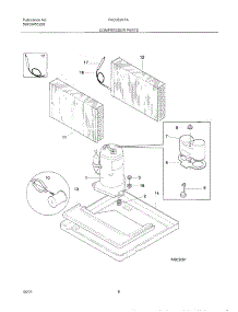 09 - System parts for Frigidaire Air Conditioner FAC052K7A3 from AppliancePartsPros.com