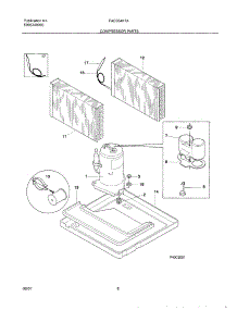 09 - Compressor parts for Frigidaire Air Conditioner FAC054K7A2 from AppliancePartsPros.com