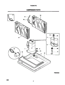 05 - Compressor Parts parts for Frigidaire Air Conditioner FAC064J7A2 from AppliancePartsPros.com