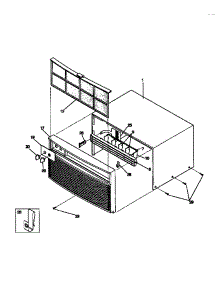 02 - Cabinet Front And Wrapper parts for Frigidaire Air Conditioner FAC083W7A5 from AppliancePartsPros.com