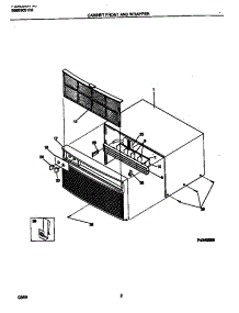 02 - Cabinet  Front  And  Wrapper parts for Frigidaire Air Conditioner FAC083W7A1C from AppliancePartsPros.com
