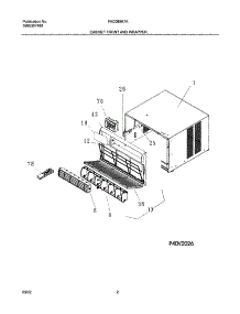 03 - Cabinet Front And Wrapper parts for Frigidaire Air Conditioner FAC085K7A4 from AppliancePartsPros.com