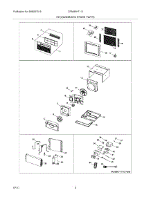 03 - Recommended Spare Parts parts for Frigidaire Air Conditioner CRA086HT110 from AppliancePartsPros.com