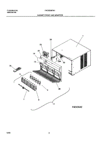 03 - Cabinet Front And Wrapper parts for Frigidaire Air Conditioner FAC085M7A1 from AppliancePartsPros.com