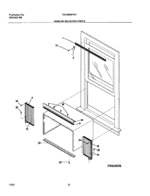 11 - Window Mounting Parts parts for Frigidaire Air Conditioner FAC085M7A1 from AppliancePartsPros.com
