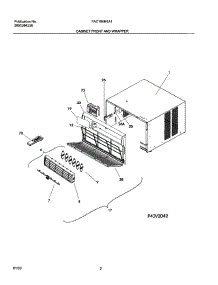 03 - Cabinet Front And Wrapper parts for Frigidaire Air Conditioner FAC104M1A1 from AppliancePartsPros.com
