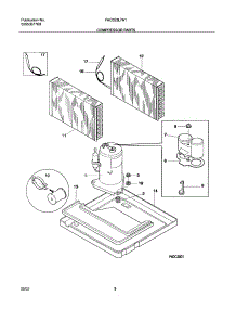 09 - Compressor Parts parts for Frigidaire Air Conditioner FAC053L7A1 from AppliancePartsPros.com