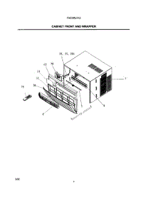 03 - Cabinet Front And Wrapper parts for Frigidaire Air Conditioner FAC065J7A3 from AppliancePartsPros.com