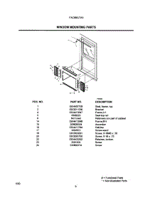 11 - Window Mounting Parts parts for Frigidaire Air Conditioner FAC065J7A3 from AppliancePartsPros.com