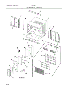 03 - Cabinet / Front / Controls parts for Frigidaire Air Conditioner FAC105P1A2 from AppliancePartsPros.com