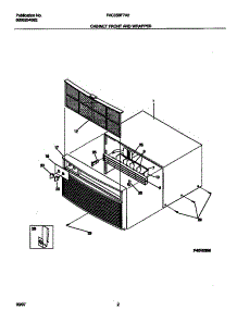 02 - Cabinet Front And Wrapper parts for Frigidaire Air Conditioner FAC056F7A2 from AppliancePartsPros.com