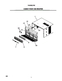 02 - Cabinet Front And Wrapper parts for Frigidaire Air Conditioner FAC082J7A6 from AppliancePartsPros.com