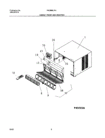 03 - Cabinet Front And Wrapper parts for Frigidaire Air Conditioner FAC089L7A1 from AppliancePartsPros.com