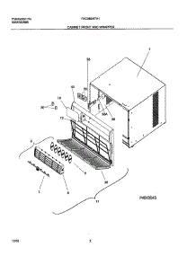 03 - Cabinet Front And Wrapper parts for Frigidaire Air Conditioner FAC082M7A1 from AppliancePartsPros.com