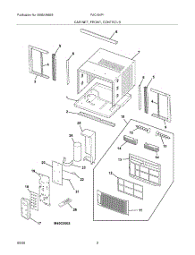 03 - Cabinet / Front / Controls parts for Frigidaire Air Conditioner FAC104P1A5 from AppliancePartsPros.com