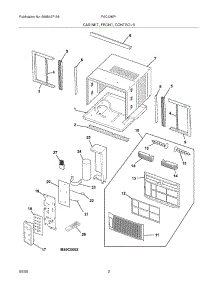 03 - Cabinet / Front / Controls parts for Frigidaire Air Conditioner FAC126P1A3 from AppliancePartsPros.com
