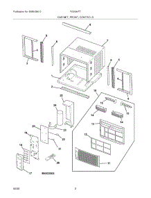 03 - Cabinet / Front / Controls parts for Frigidaire Air Conditioner FAA064P7A3 from AppliancePartsPros.com