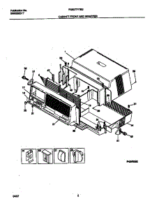 02 - Cabinet Front And Wrapper parts for Frigidaire Air Conditioner FAB077Y7B2 from AppliancePartsPros.com