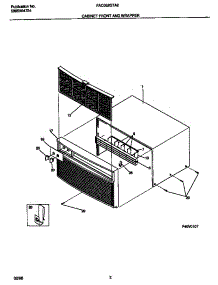 02 - Cabinet Front And Wrapper parts for Frigidaire Air Conditioner FAC052G7A2 from AppliancePartsPros.com