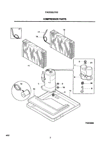 08 - Compressor parts for Frigidaire Air Conditioner FAC052J7A3 from AppliancePartsPros.com