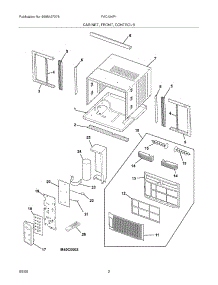 03 - Cabinet / Front / Controls parts for Frigidaire Air Conditioner FAC124P1A2 from AppliancePartsPros.com