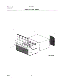 03 - Cabinet Front And Wrapper parts for Frigidaire Air Conditioner FAH106J1T2 from AppliancePartsPros.com