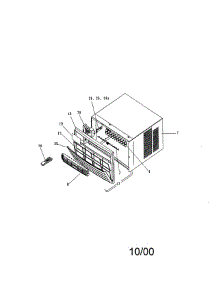 Cabinet Front And Wrapper parts for Frigidaire Air Conditioner FAL124J1A1 from AppliancePartsPros.com