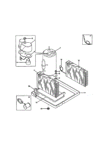 Compressor parts for Frigidaire Air Conditioner FAL124J1A1 from AppliancePartsPros.com