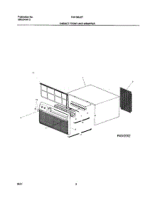 03 - Cabinet Front And Wrapper parts for Frigidaire Air Conditioner FAH106J2T2 from AppliancePartsPros.com