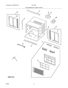 03 - Recommended Spare Parts parts for Frigidaire Air Conditioner FAC126P1A13 from AppliancePartsPros.com