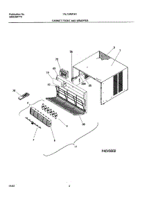 03 - Cabinet Front And Wrapper parts for Frigidaire Air Conditioner FAL124M1A1 from AppliancePartsPros.com