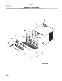 03 - Cabinet Front & Wrapper parts for Frigidaire Air Conditioner FAL125K1A4 from AppliancePartsPros.com