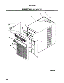 02 - Cabinet Front And Wrapper parts for Frigidaire Air Conditioner FAK103J1V1 from AppliancePartsPros.com