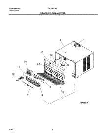 03 - Cabinet Front And Wrapper parts for Frigidaire Air Conditioner FAL104K1A2 from AppliancePartsPros.com