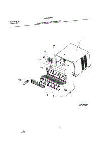 03 - Cabinet Front And Wrapper parts for Frigidaire Air Conditioner FAC065L7A1 from AppliancePartsPros.com