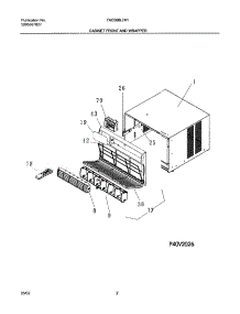 03 - Cabinet Front And Wrapper parts for Frigidaire Air Conditioner FAC066L7A1 from AppliancePartsPros.com