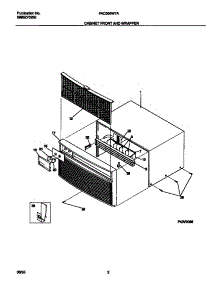 02 - Cabinet Front & Wrapper parts for Frigidaire Air Conditioner FAC056W7A7 from AppliancePartsPros.com