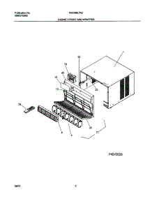 05 - Cabinet Front And Wrapper parts for Frigidaire Air Conditioner FAC066L7A2 from AppliancePartsPros.com