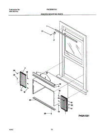 11 - Window Mounting Parts parts for Frigidaire Air Conditioner FAC083K7A5 from AppliancePartsPros.com
