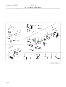 03 - Recommended Spare Parts parts for Frigidaire Air Conditioner FAM156T1A12 from AppliancePartsPros.com