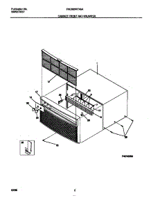 02 - Cabinet Front And Wrapper parts for Frigidaire Air Conditioner FAC083W7A5A from AppliancePartsPros.com